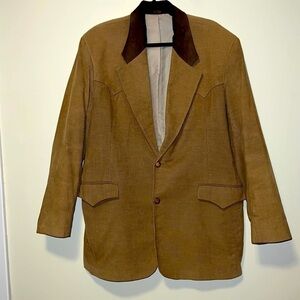 Country Gentleman Pioneer Wear Corduroy blazer sport coat Jacket size 42 L
